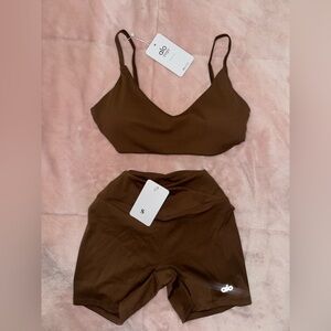 Brand new brown yoga set